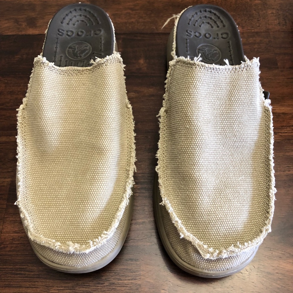 Men’s Canvas Weave Crocs Size 9